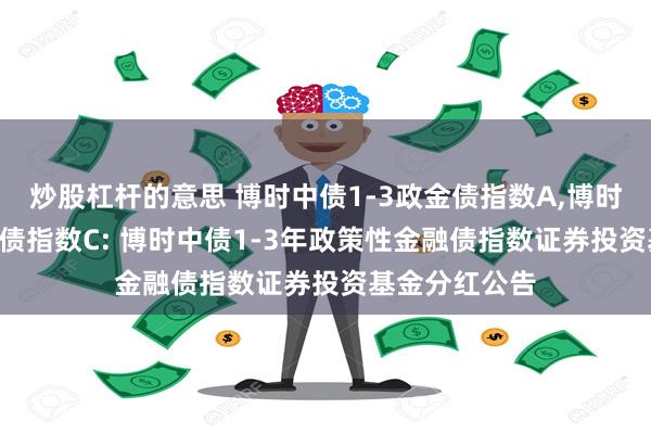 炒股杠杆的意思 博时中债1-3政金债指数A,博时中债1-3政金债指数C: 博时中债1-3年政策性金融债指数证券投资基金分红公告