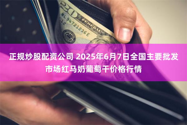 正规炒股配资公司 2025年6月7日全国主要批发市场红马奶葡萄干价格行情