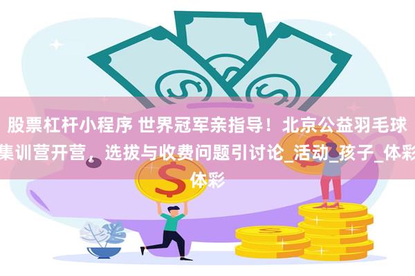 股票杠杆小程序 世界冠军亲指导！北京公益羽毛球集训营开营，选拔与收费问题引讨论_活动_孩子_体彩