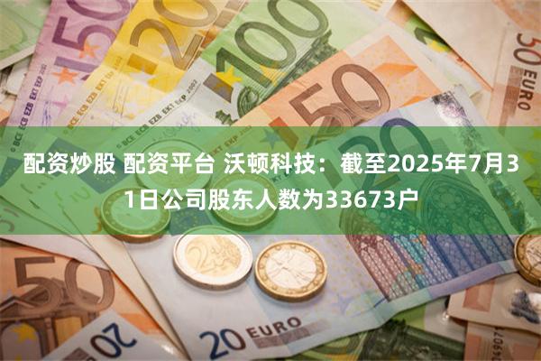 配资炒股 配资平台 沃顿科技：截至2025年7月31日公司股东人数为33673户